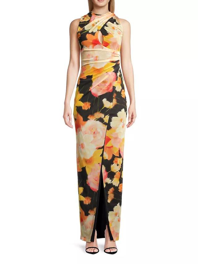 Eve Elaina Draped Floral Gown Product Image