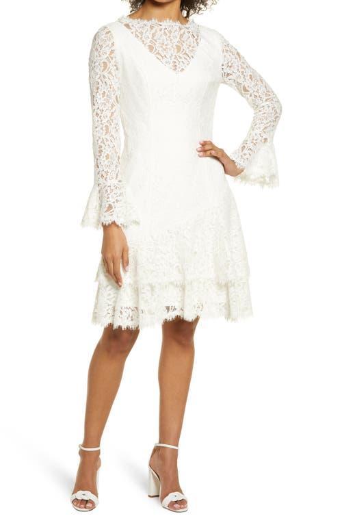 Womens Tiered Flounce Lace Dress Product Image