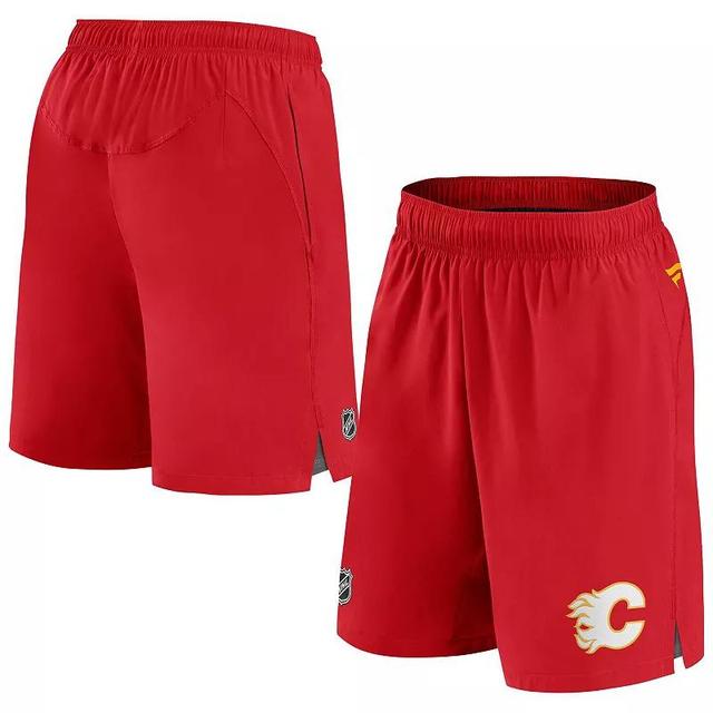 Mens Fanatics Branded Red Calgary Flames Authentic Pro Rink Shorts Product Image