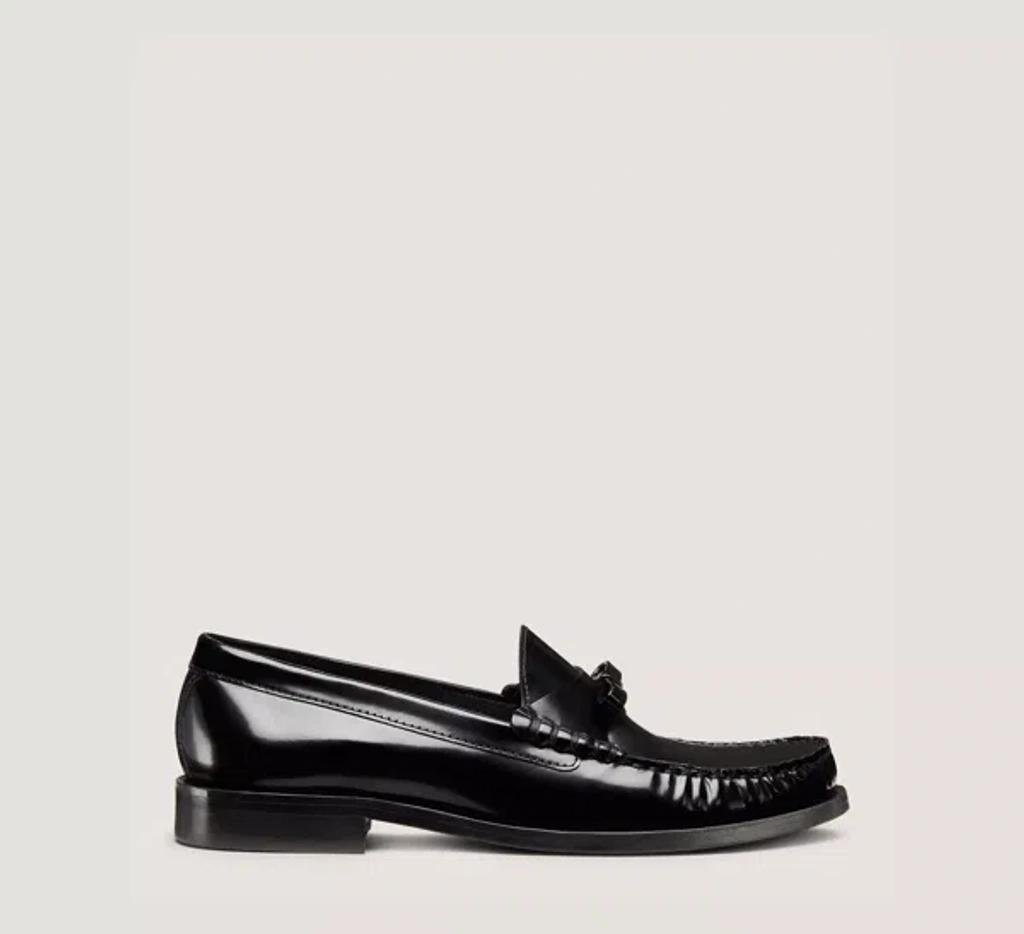 Lottie Leather Bow Loafers In Black product image