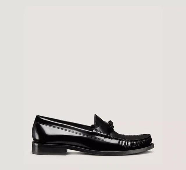 Lottie Leather Bow Loafers In Black Product Image