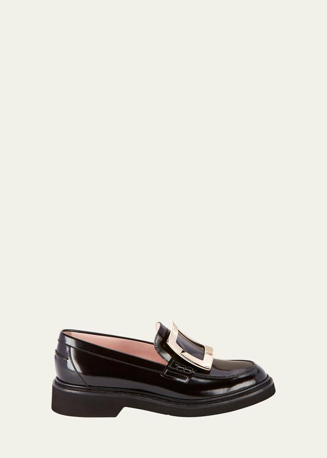 Roger Vivier Viv Rangers Buckle Leather Loafer Product Image