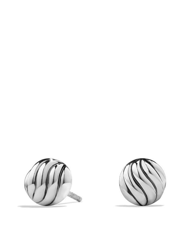 Womens Sculpted Cable Stud Earrings Product Image