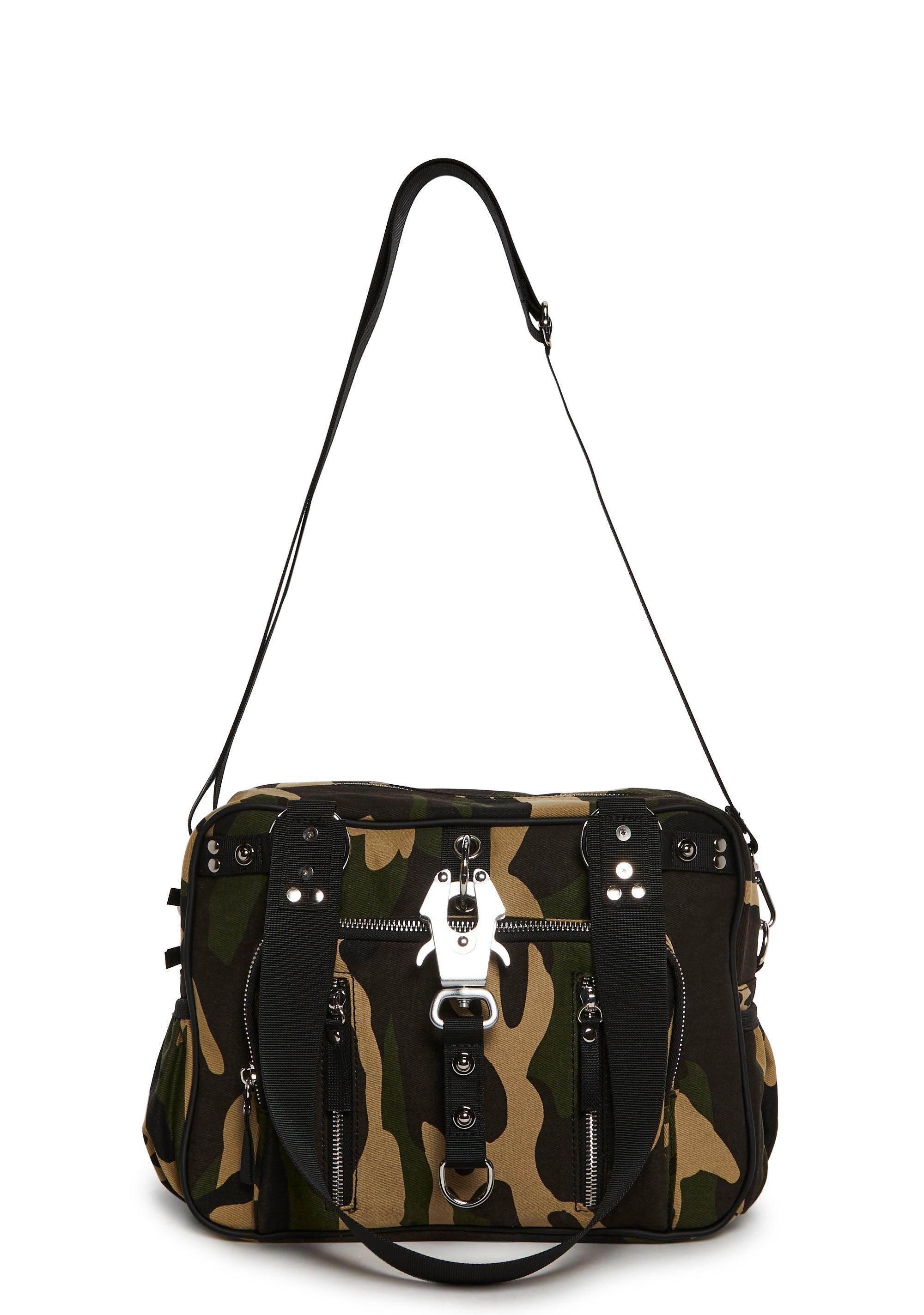 Womens Camo Big Shoulder Bag Current Mood - Green Product Image