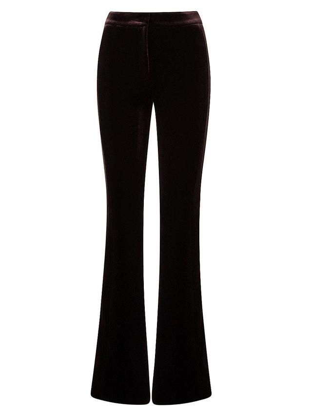 Womens Faris Velvet High-Rise Bootcut Pants Product Image