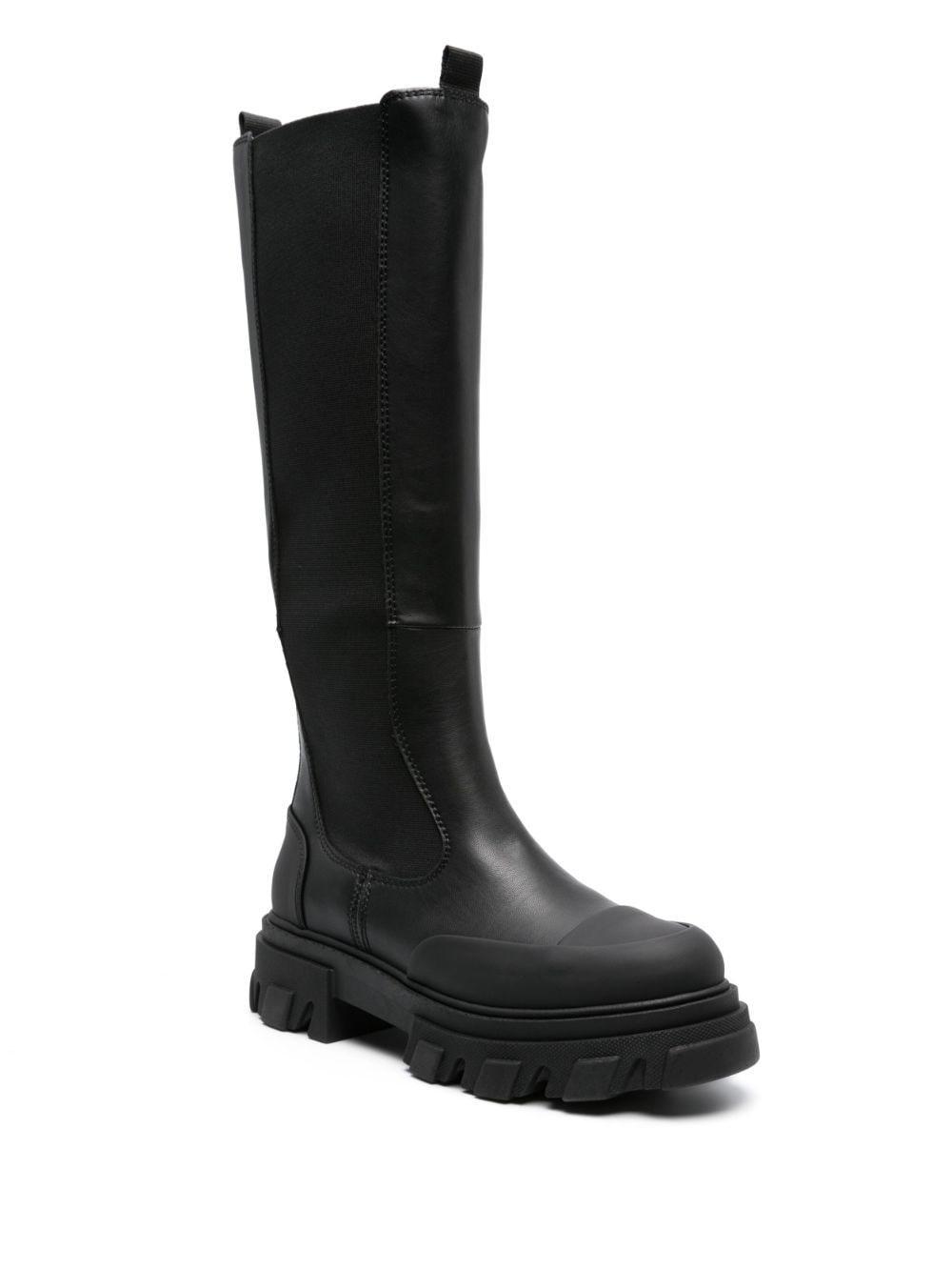 knee-high chunky Chelsea boots Product Image