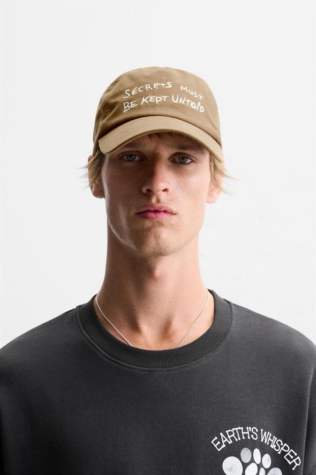 EMBROIDERED TEXT CAP Product Image