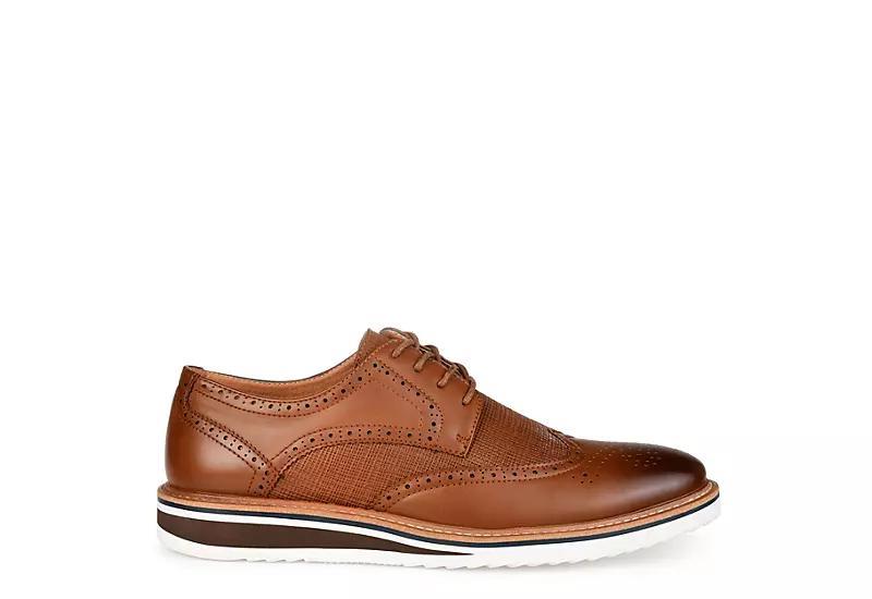 Vance Co. Warrick Mens Wingtip Derby Shoes Brown Product Image