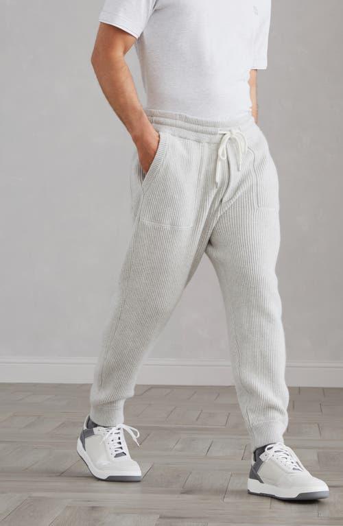 BRUNELLO CUCINELLI Cashmere Track Pants In Grey Product Image