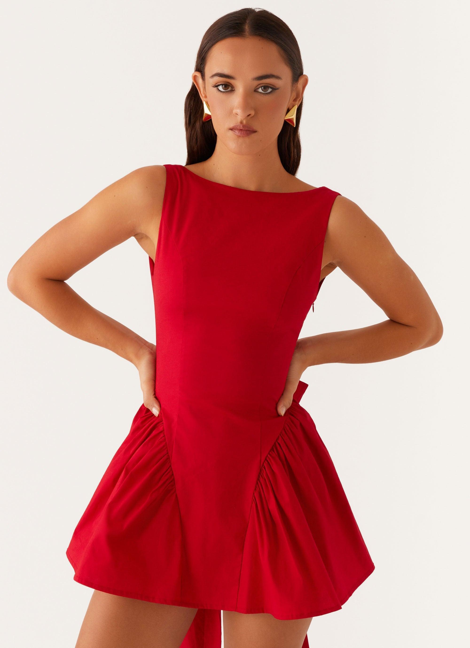 Invited Mini Dress - Red Product Image