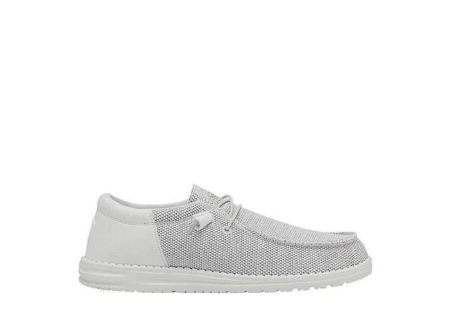 HEYDUDE Mens HEYDUDE Wally - Mens Shoes White/White Size 11.0 Product Image