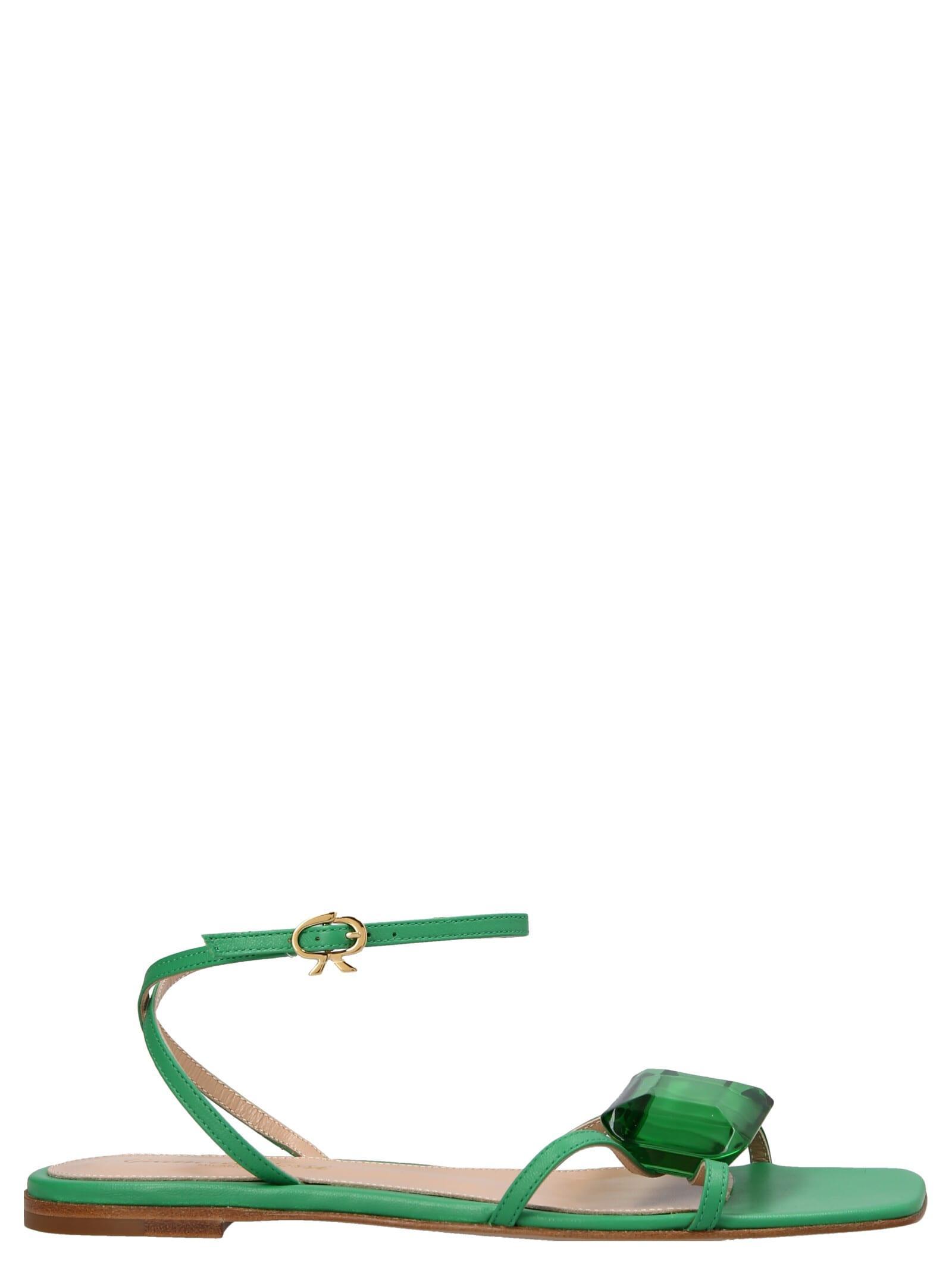 GIANVITO ROSSI Jewel Sandals In Green Product Image