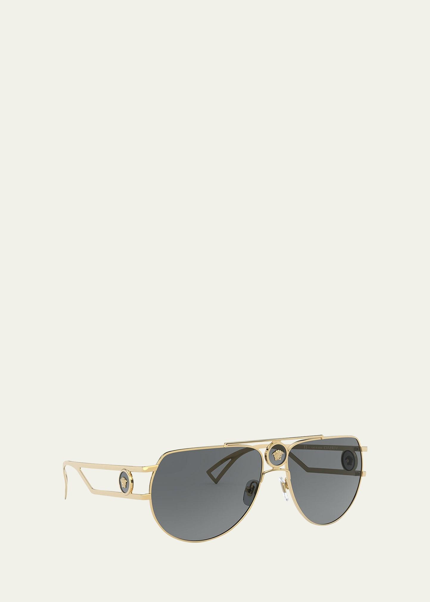 Medusa Cutout Metal Aviator Sunglasses Product Image