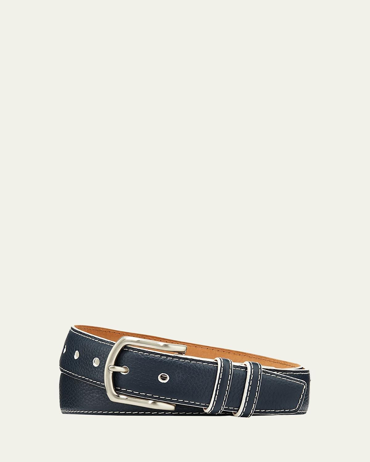 Mens South Beach Pebbled Leather Belt Product Image