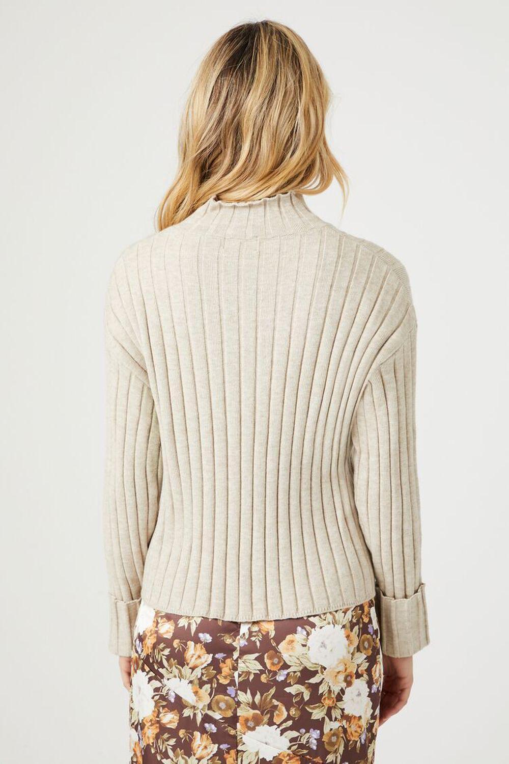 Rib-Knit Mock Neck Sweater | Forever 21 Product Image