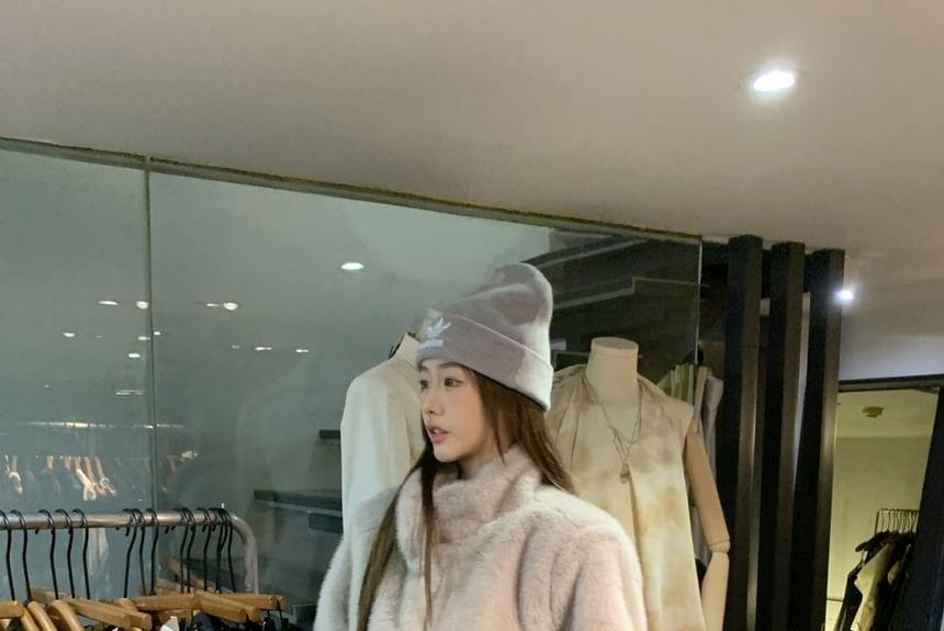 Faux-Fur High-Neck Coat Product Image