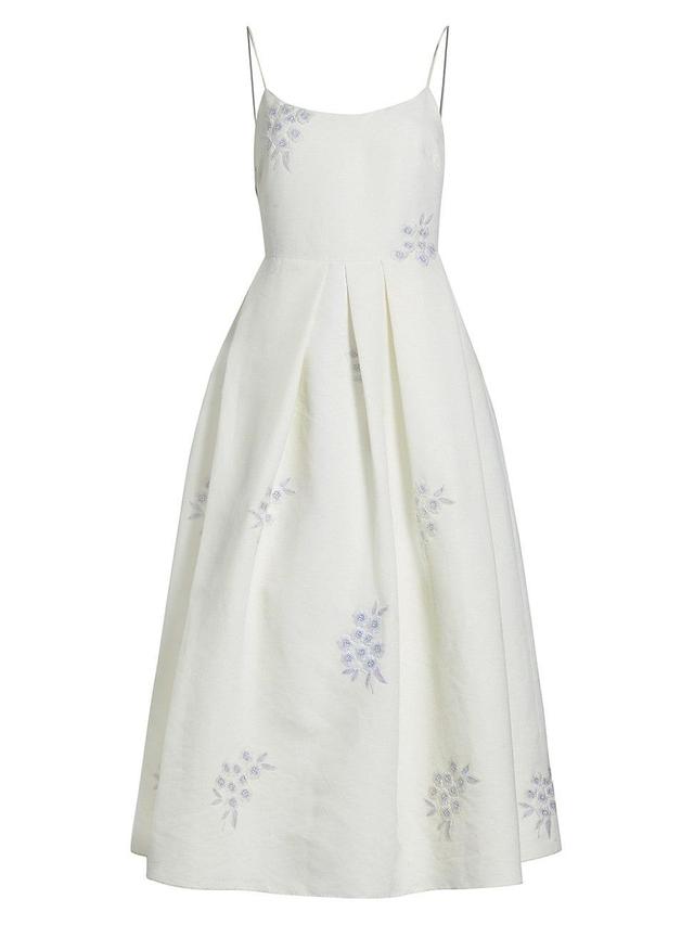 Womens Audra Embroidered Midi dress Product Image