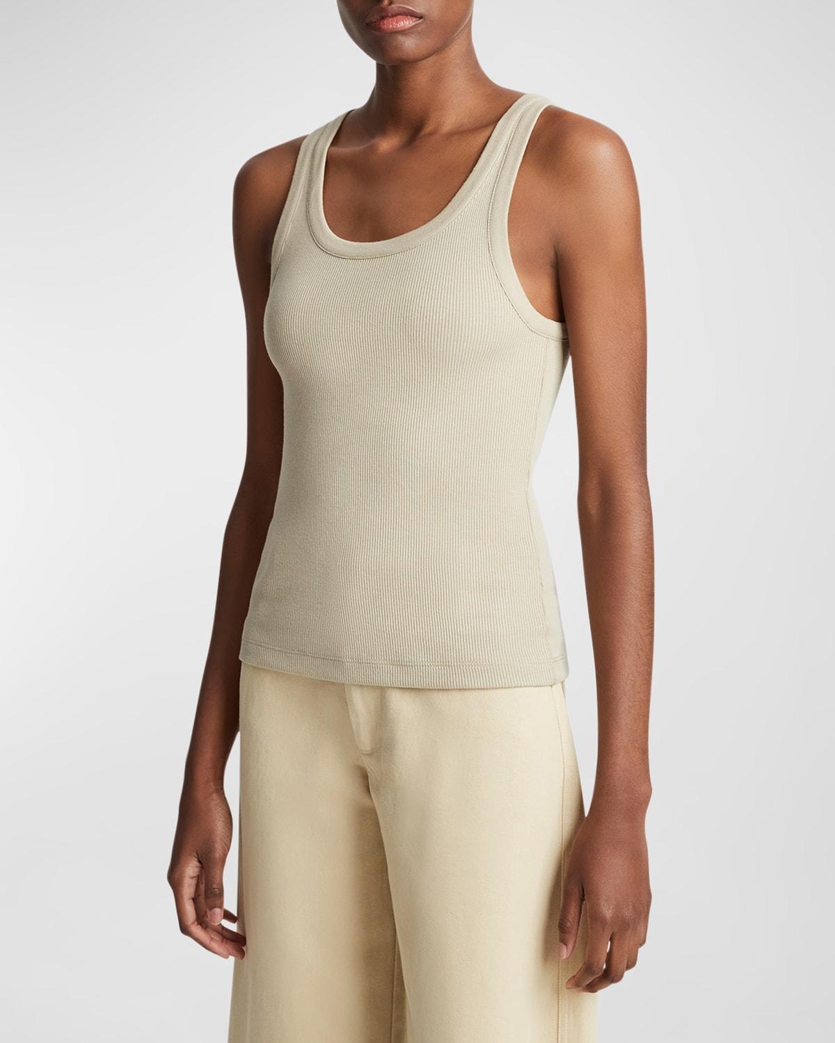 Scoop-Neck Ribbed Tank Top Product Image