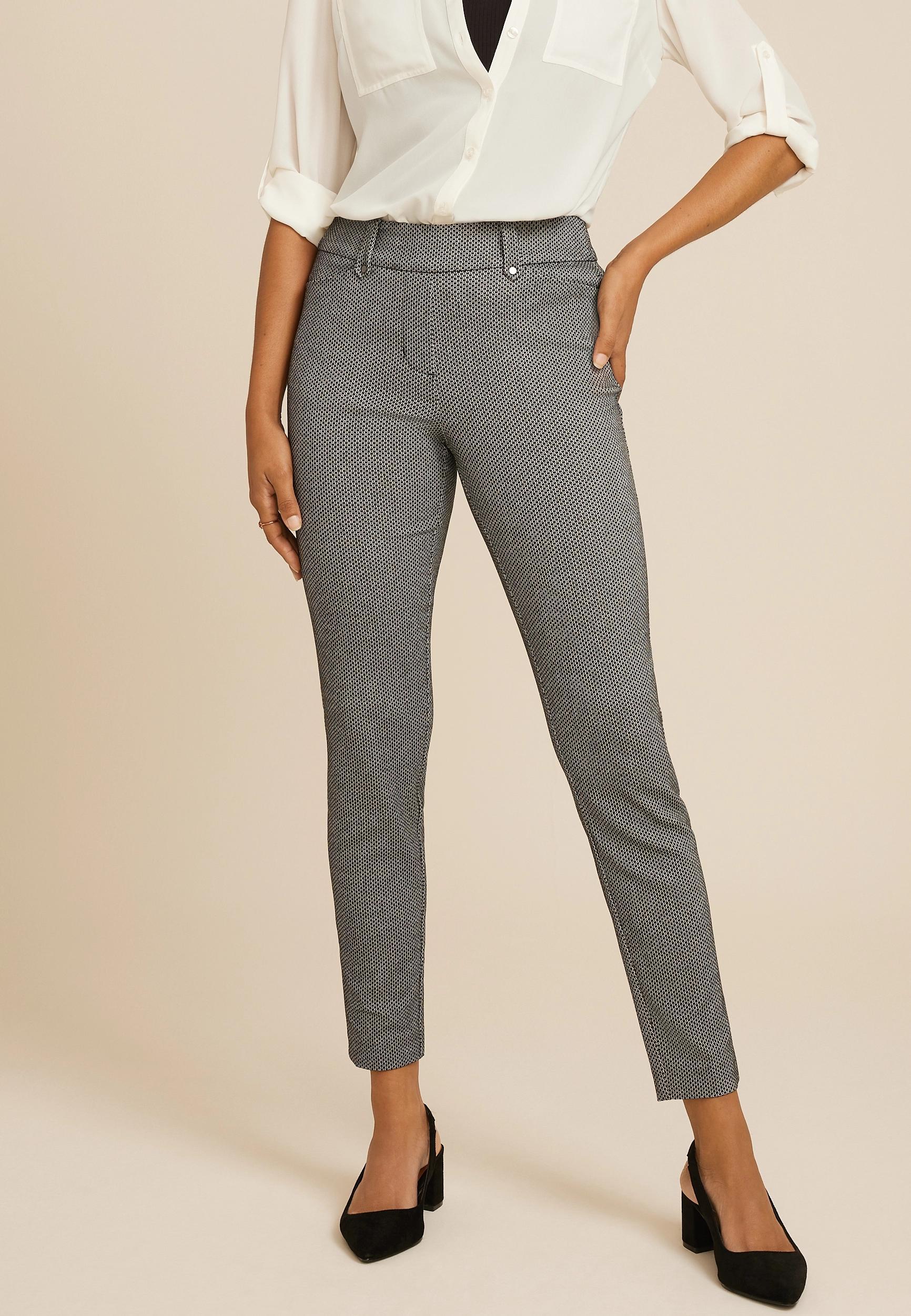 Bengaline Textured Mid Rise Skinny Pant Product Image