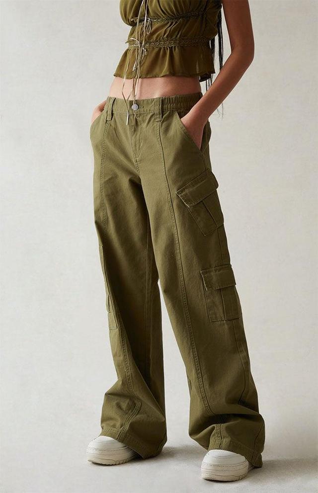 Women's Low Rise Cargo Puddle Pants - Product Image