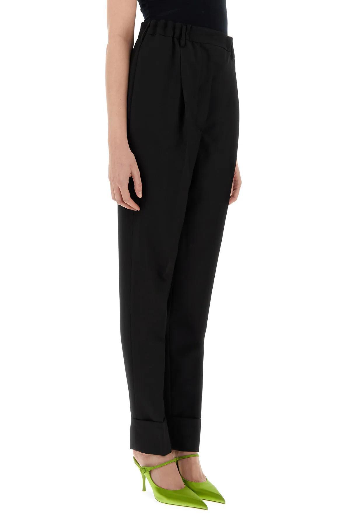 Black Wool Blend Pant Product Image