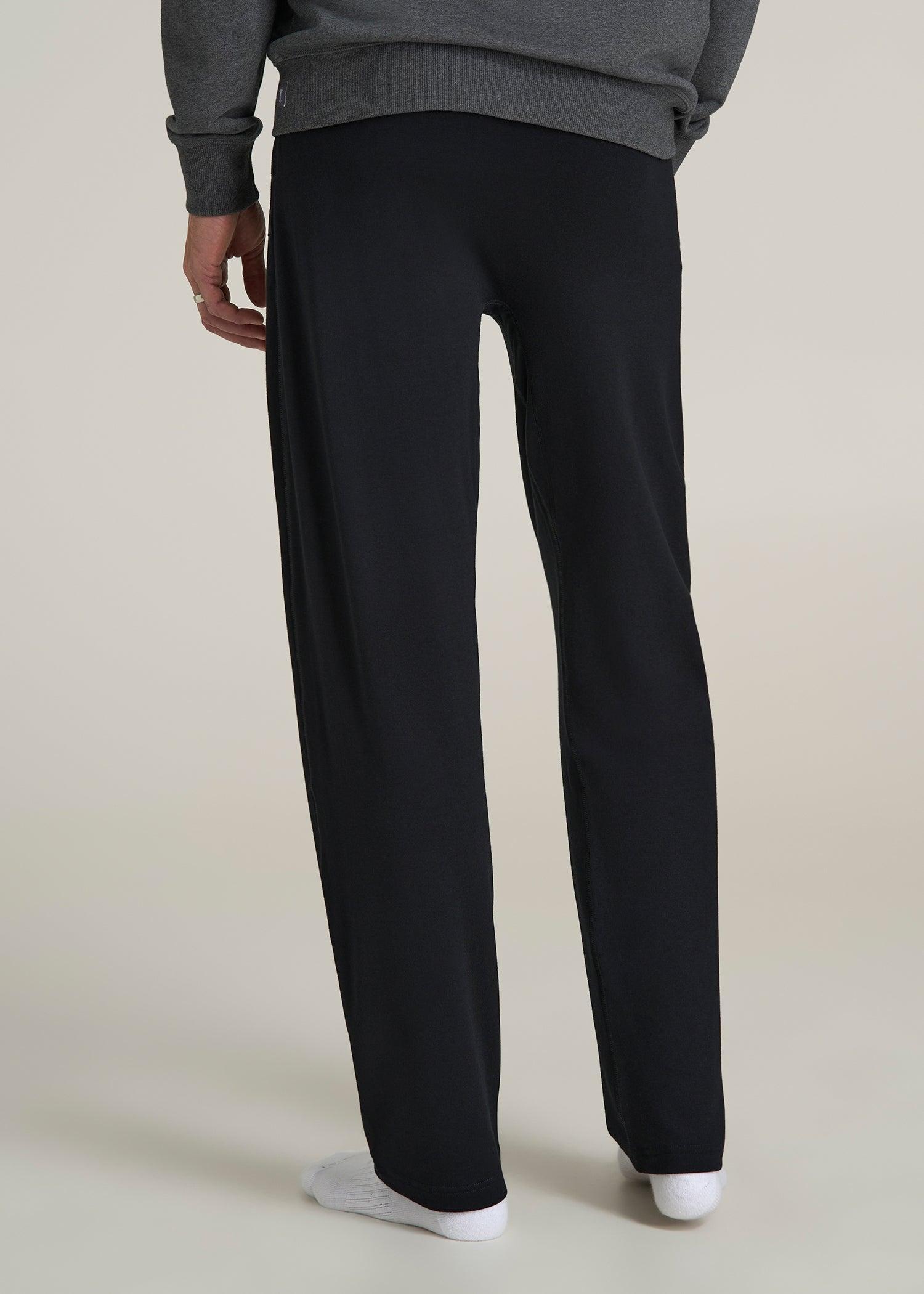 Open Bottom Tall Men's Pajama Pants in Black Male Product Image