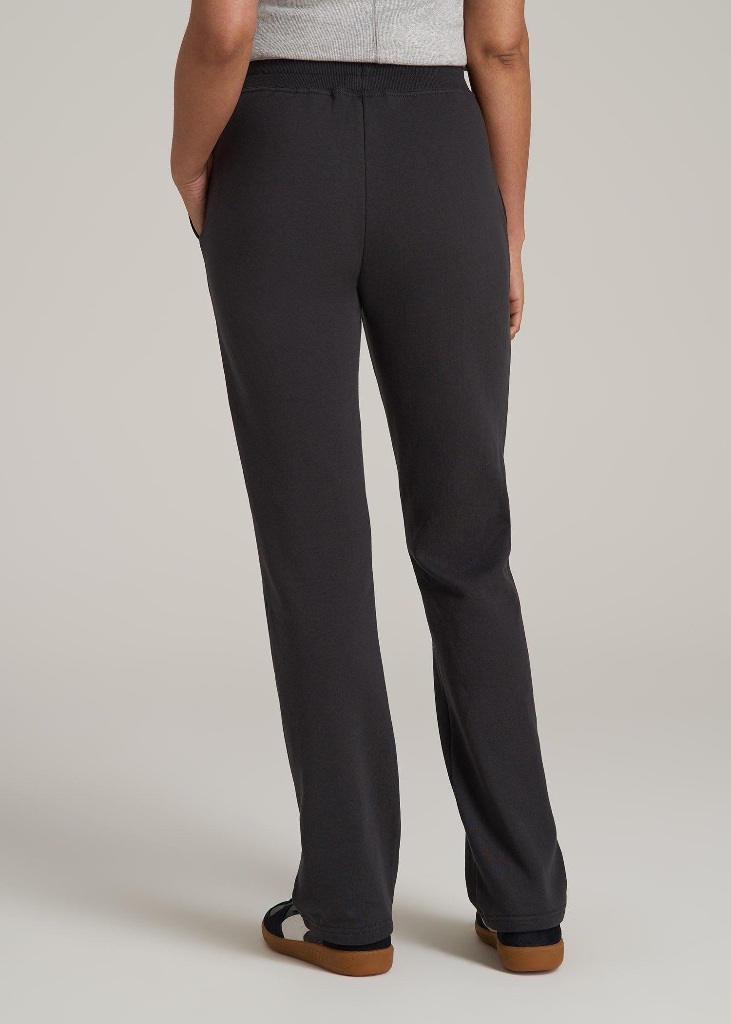 Wearever Fleece Open-Bottom Sweatpants for Tall Women in Graphite Black Product Image