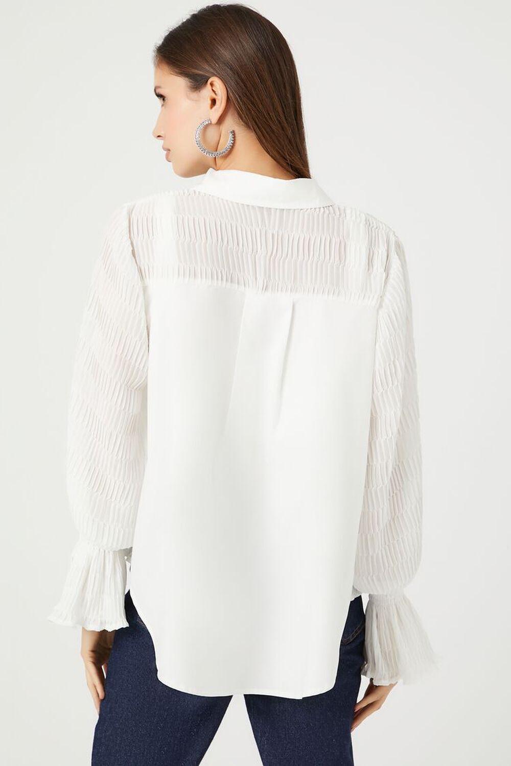 Chiffon Lettuce-Edge Shirt | Forever 21 Product Image