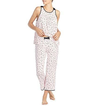 Womens Sleeveless Modal Knit Capri Pajama Set Product Image