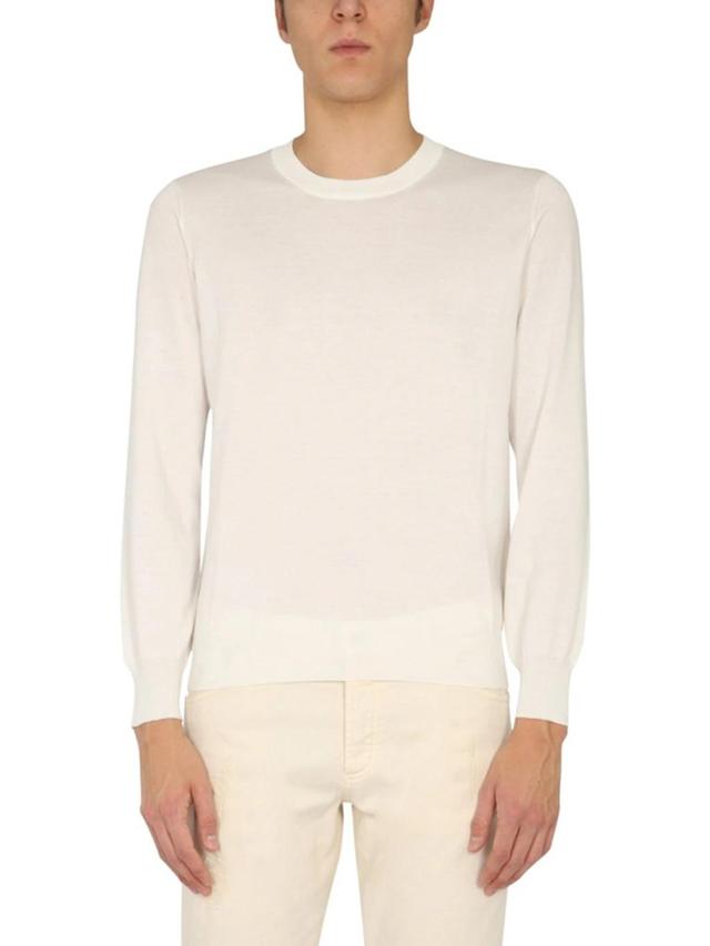 Crewneck Sweater In White Product Image