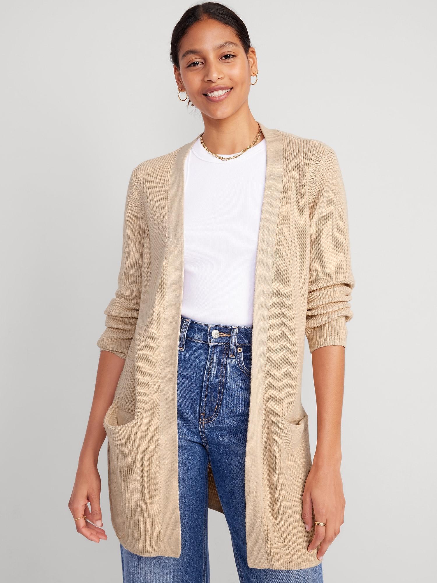 Textured Open-Front Sweater Product Image