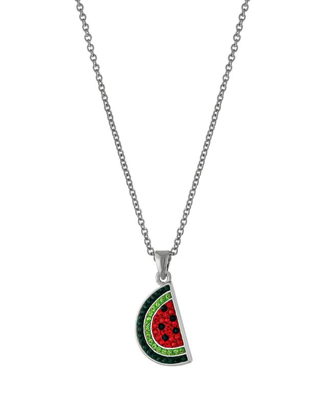 Womens Crystal Watermelon Pendant Necklace Product Image