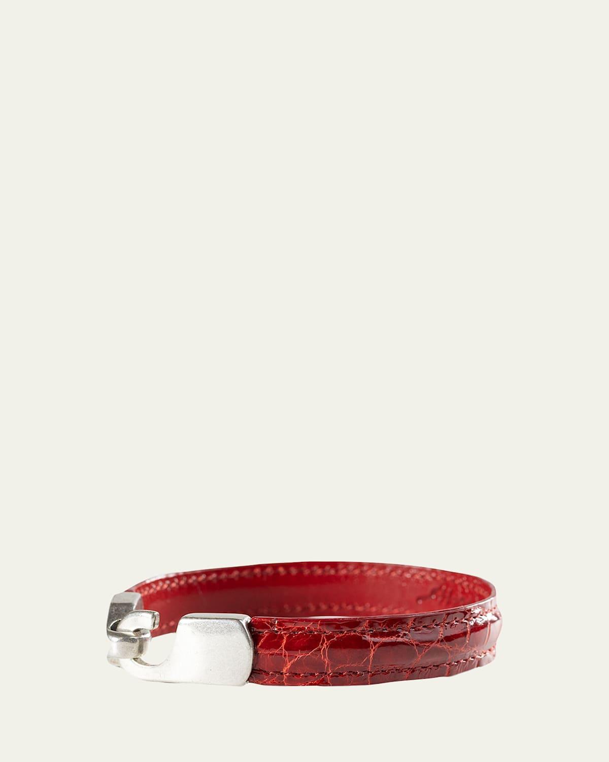 Mens Alligator Leather Bracelet Product Image