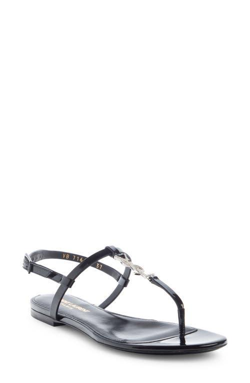 Saint Laurent Cassandra Logo T-Strap Sandal Product Image