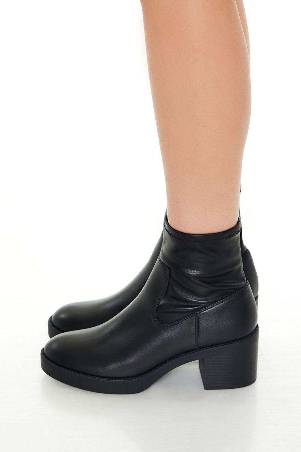 Faux Leather Block Booties | Forever 21 Product Image