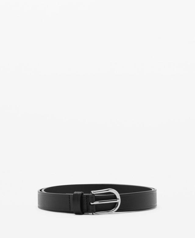 Pebbled leather belt - Men | MANGO USA Product Image