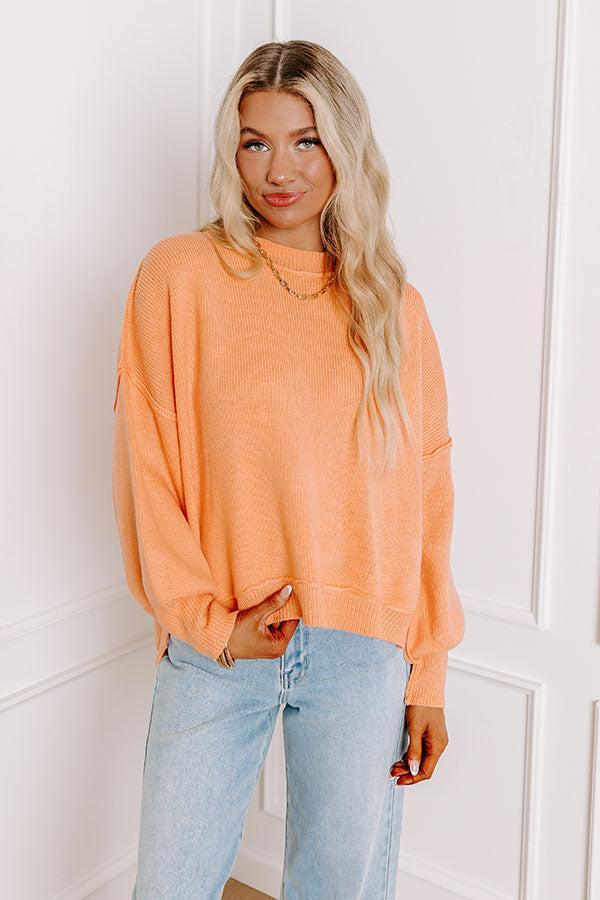 Let's Take A Trip Knit Sweater in Nectarine product image