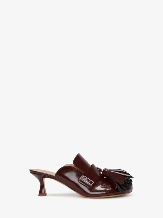 TASSEL LEATHER MULES in red | JW Anderson US  Product Image