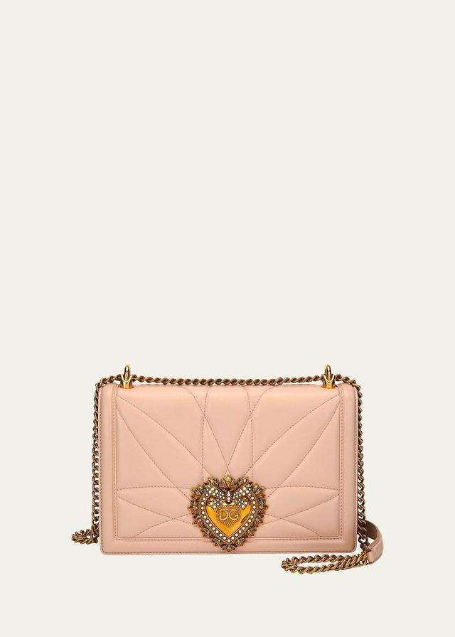 Dolce & Gabbana Devotion Logo Heart Lambskin Crossbody Bag Product Image