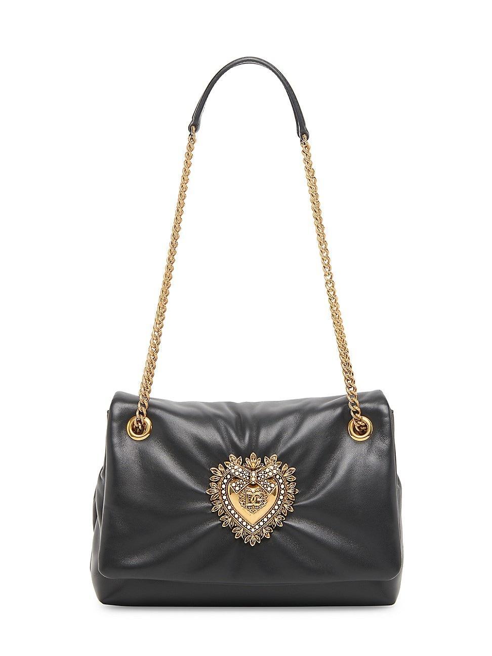 Dolce & Gabbana Devotion Leather Shoulder Bag Product Image