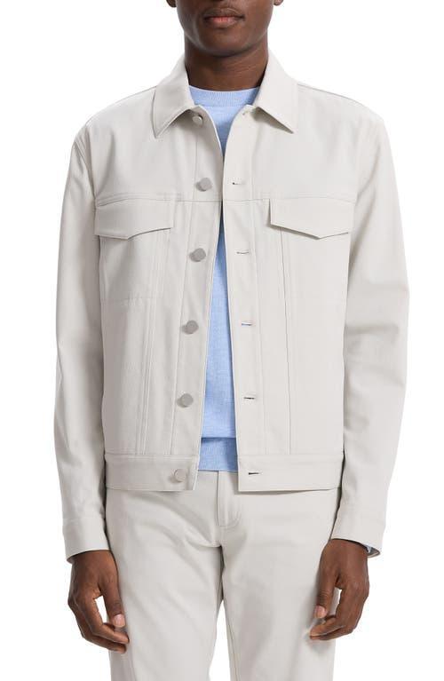 Theory River Neoteric Twill Jacket in Grey. Product Image