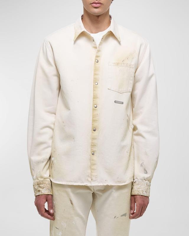 Men's Dirty-Effect Overshirt Product Image