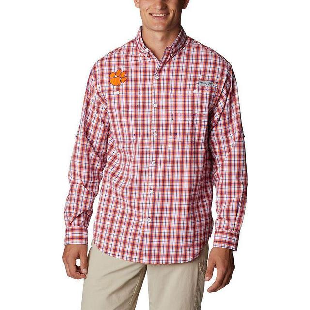 Mens Columbia Clemson Tigers Super Tamiami Omni-Wick Long Sleeve Button-Down Shirt Product Image