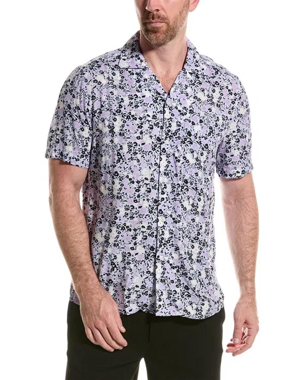 Hugo  Straight Fit Shirt In Purple Product Image