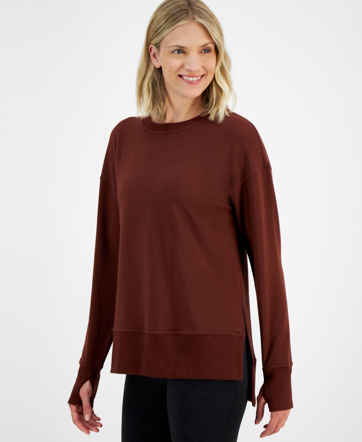 Id Ideology Womens Comfort Crewneck Long-Sleeve Tunic Top, Created for Macys Product Image