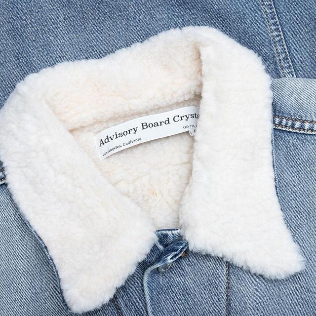 Shearling Lined Jean Jacket - Super Faded Blue Male Product Image