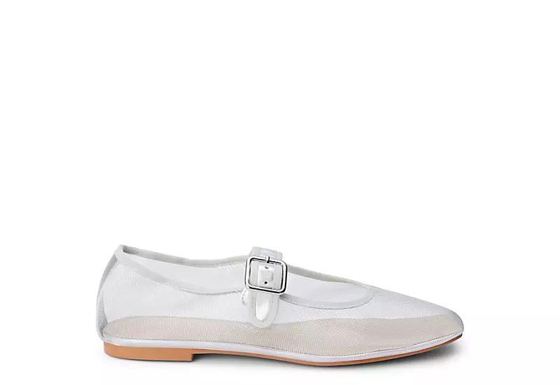 Coconuts Womens Tribeca Mesh Square-Toe Mary Jane Ballet Flat. Product Image