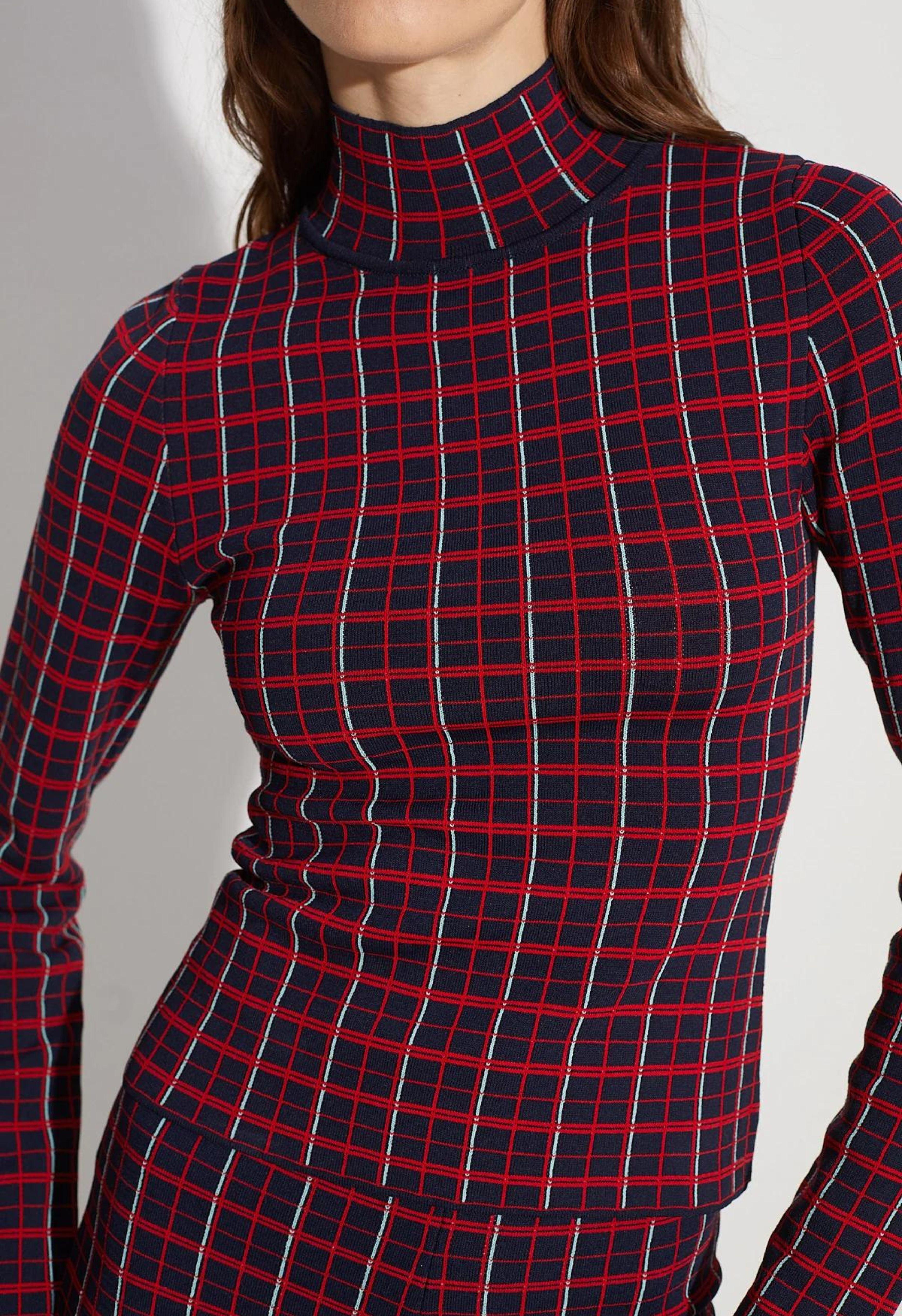 Roh Top In Red Plaid Product Image