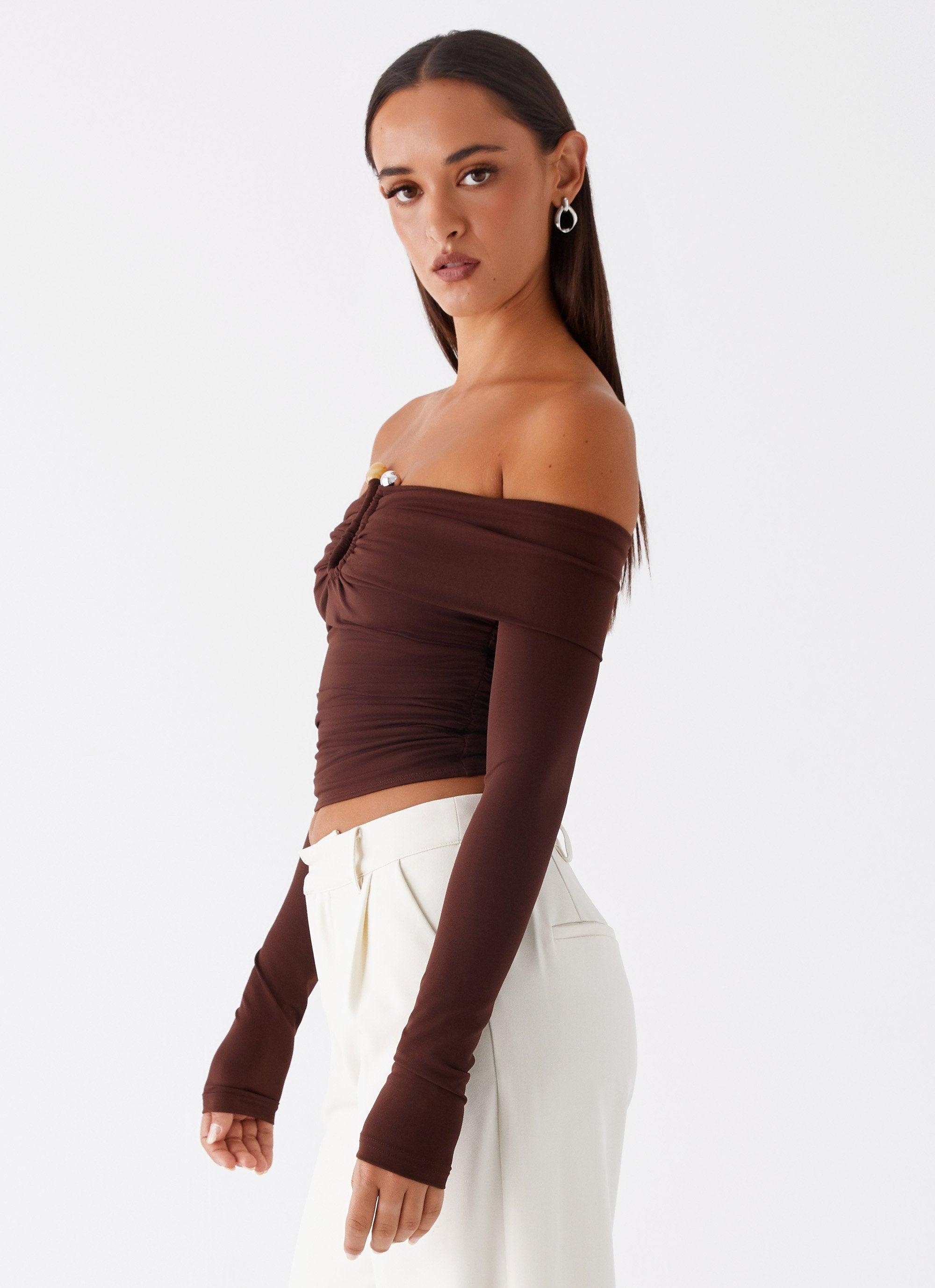 Rudy Long Sleeve Top - Chocolate Product Image