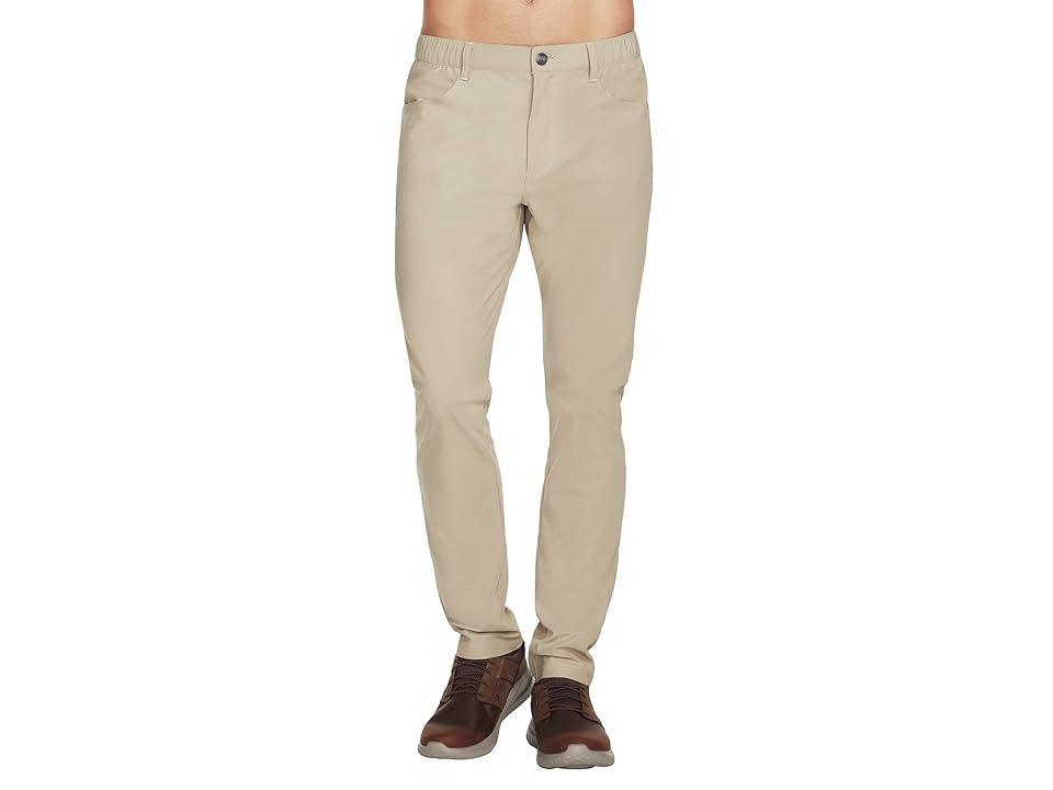 SKECHERS The Go Walk Premium Five-Pocket Pants (Natural/Brown) Men's Casual Pants Product Image